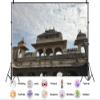 10X5ft Fabric Indian Temples Backdrop Ornate Festival Background Religion Building Traditional Cultural Pattern Background Religious Festival Party Decorations Photo Booth Studio Props view 2