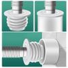 Silicone Drain Pipe Cover for Washing Machine, Deodorizing Washer Drain Seal with Leak Prevention, Pipe Seal 35-75mm, Fits Sink and Mop Pool Drains, White(45-50mm) view 2