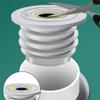 Silicone Drain Pipe Cover for Washing Machine, Deodorizing Washer Drain Seal with Leak Prevention, Pipe Seal 35-75mm, Fits Sink and Mop Pool Drains, White(45-50mm) view 3
