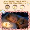 Dog Night Light & Lamp for Kids - Squishy Silicone Lying Puppy, Dimmable and 7 RGB Colors, Switchable Animal Sound, Portable Rechargeable BPA-Free, Gift for Children/Teens/College Students/Girlfriends view 2