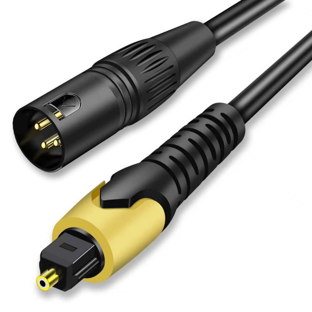 192KHz DAC Optical to XLR Male Converter, Unidirectional Optical to XLR