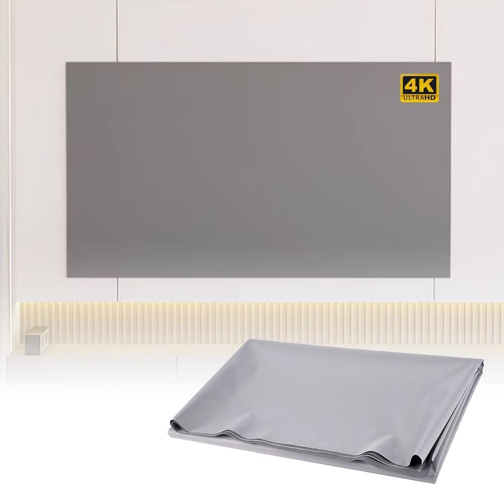 GPXIYZWFF Portable Projector Screen 4K HD Foldable Projection Screen 60'' 72'' 84'' 100'' Metal Anti Light Movie Screen for Home Party Backyard Cinema(100inch (16:9))