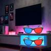 Red and Blue 3D Glasses Universal TV Movie Dimensional Video Frame 3D Glasses DVD Game Glass 3D Style Glasses for 3D Movies Games, 3D Viewing Glasses,Light Simple Design 3D Glasses Accessories2Pcs view 4