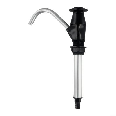 Water Hand for Camping Trailer Sink, RV and Boat Manual Water Replacement Tool, Self-Priming Portable Sink with Aluminum Alloy Construction, 275mm Length (Black)(Black)