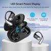 Open Ear Wireless Earbuds Headphones, Bluetooth Built-in Mic,Waterproof, LED Display Charging Case,on Ear Hooks clip Ear BudsUltra-Comfort Earphones Design for Running Fitness workout office gym view 3