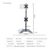 ADBWEKKF 201D Stand for Dual-Screen Monitors (17-32 inch/2 Screens) view 3