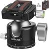 ARTCISE 50mm Low Profile Ball Head Tripod Head Heavy Duty CNC Aluminum Alloy Camera Ballhead with Arca-Swiss QR Plate U-Notch Vertical Shooting Bubble Level 55lbs Load for DSLR Camera Tripod Monopod view 1