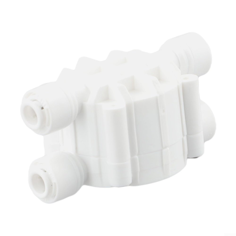 4 Way Auto Shut-Off Valve for RO Water Purifier, 1/4 Inch Quick Connect Reverse Osmosis Shut-Off Switch, Plastic RO Membrane Valve with Water Saving Design, Compatible with