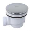 Shower Tray Waste Trap with Chrome Dome Top for Fit, High Flow Rate 32 L/min Drain Compatible with Standard UK Shower Pans, for Easy Clean Water Strainer Cover for Fast Flow view 2