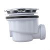 Shower Tray Waste Trap with Chrome Dome Top for Fit, High Flow Rate 32 L/min Drain Compatible with Standard UK Shower Pans, for Easy Clean Water Strainer Cover for Fast Flow view 3