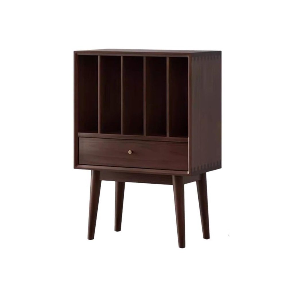 KEG801302 Home Vinyl Record Cabinet with Drawers Large Capacity Living Room CD Magazine Storage Rack Storage