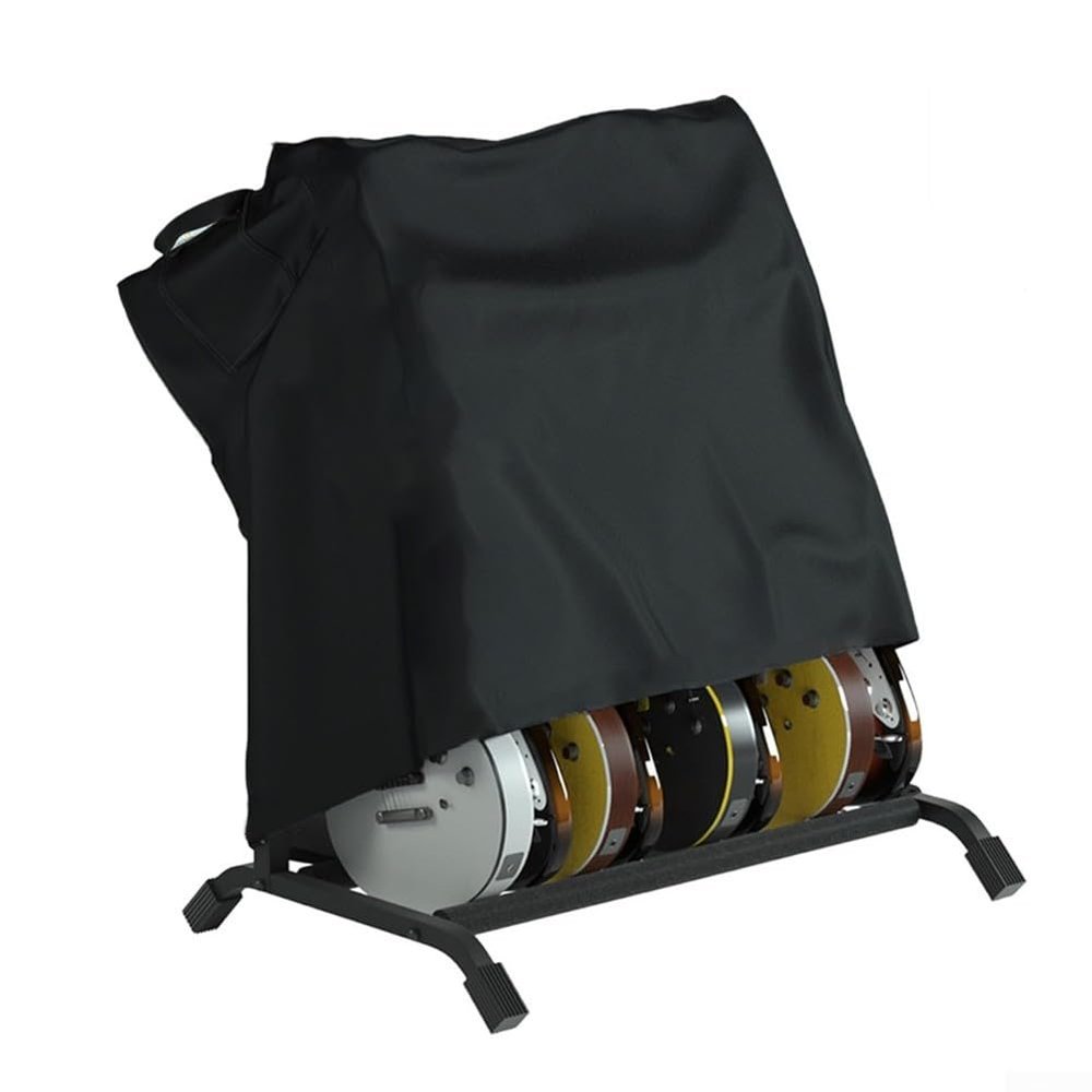 Guitar Stand Cover for Acoustic and Multi Guitars, Waterproof Protective Cover with Ventilated Design and Carry Handle, Fits Stands up to 110x120x49cm, 210D(Black)