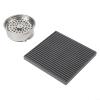 304 Stainless Steel Floor Drain for Balcony, Square 15x15cm Outdoor Drain Grate with Large Capacity and Deodorizing Design, Rust Proof Drain Cover view 1