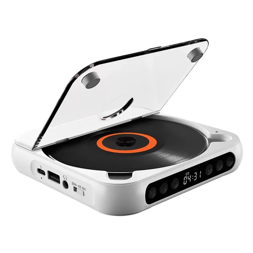 CD Player Portable,ASENCH Rechargeable Portable CD Player with HiFi Speakers for Home/Car,Bluetooth 5.3,LCD Screen,Headphones,Supports CD,AUX/USB Port,A-B Repeat,Hold Key