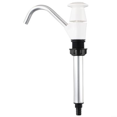 Water Hand for Camping Trailer Sink, Manual Water with Self Priming Design, Portable Trailer Water for, Boat, RV Use, 275mm Length (Black)(White)
