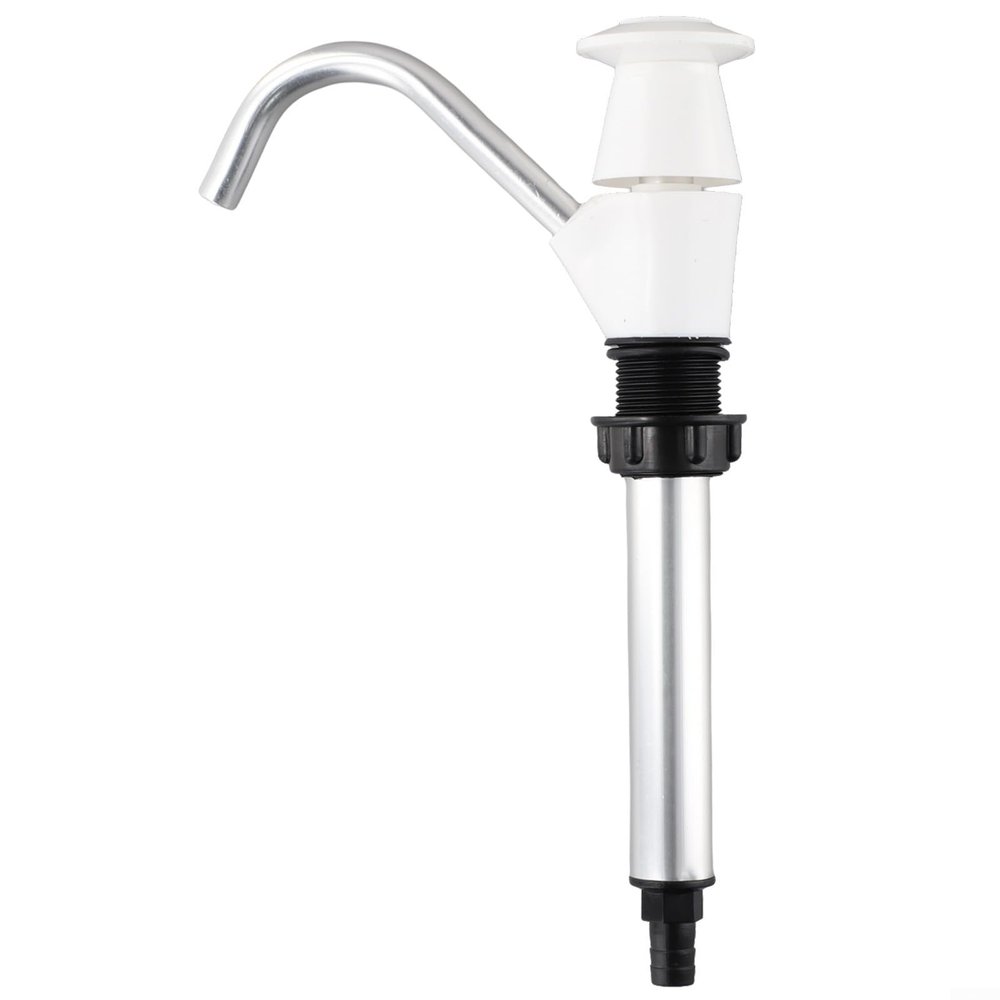 Water Hand for Camping Trailer Sink, Manual Water with Self Priming Design, Portable Trailer Water for, Boat, RV Use, 275mm Length (Black)(White)