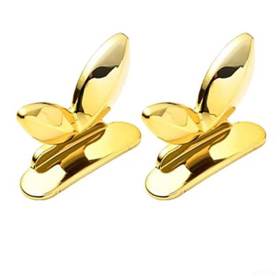 Plastic Toilet Seat Lift Handle with for Easy Grip Design, Non-Slip Bathroom Accessibility Aid for Elderly, Toilet Lid Lifter for Seniors, 2-Pack (Gold)(Gold)