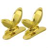Plastic Toilet Seat Lift Handle with for Easy Grip Design, Non-Slip Bathroom Accessibility Aid for Elderly, Toilet Lid Lifter for Seniors, 2-Pack (Gold)(Gold) view 3
