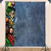 10X5ft Fabric Vegetable Backdrop on Wooden Board Retro Market Restaurant Healthy Eating Background Thanksgiving Vegetarian Party Decorations Setting Photo Studio Props view 3