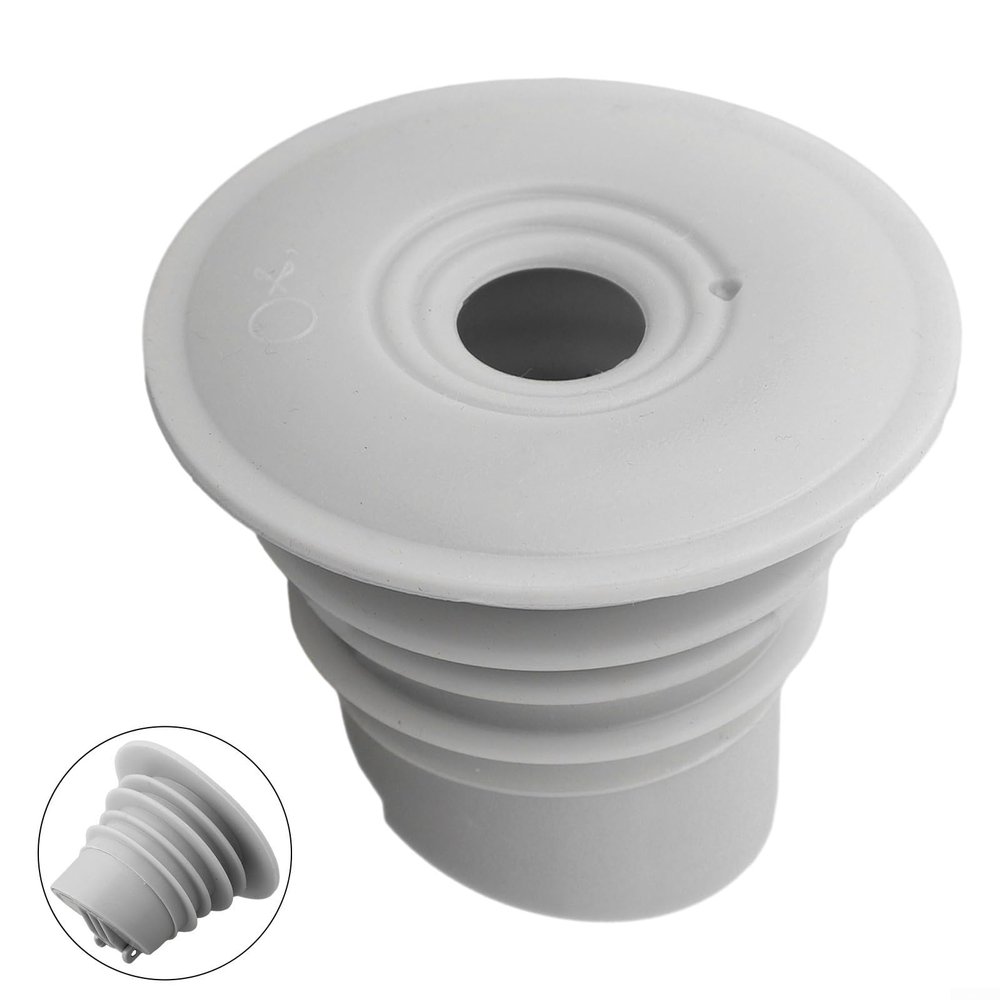 7-Layer Silicone Drain Seal for Washing Machine Hose Connector | Waterproof, Anti-, Proof Sewer Pipe Gasket | Kitchen Sink & Bathroom Drain Leak Prevention | Grey,(35-40mm)