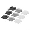 PC Toilet Lid Lifter 9 Pcs Set with Strong for Hands- Use, Sticky Toilet Lid Puller for Seat Cover Handle, for Easy Install Bathroom Accessory in Black White Gray view 2