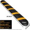 7 FT Heavy Duty Rubber Speed Bump 2-Pack, Driveway Cable Protector Ramp with Installation Bolts & 2 End Caps for Parking Lots, Garage & Gravel Roads view 2