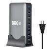 880W USB C Fast Charger Block, 10 Ports GaN IV Pro USB Chagring Station, 140W PD QC HUB for Multiple Devices, Laptop Adapter Compatible with MacBook Pro/Air iPad iPhone Pro Max, Galaxy, Dell, HP view 1