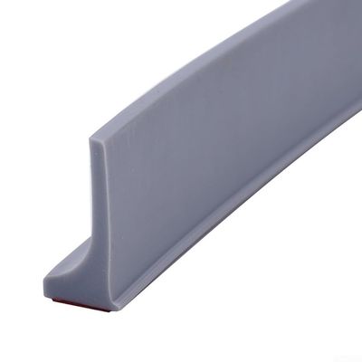 Silicone Shower Dam Water Stopper for Shower Threshold, Flexible Curbless Shower Water Barrier Retainer, 1M Leak Prevention Strip for Bathroom Floor, for Easy Install(Gray)