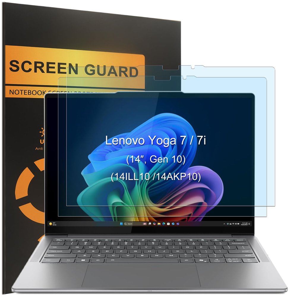 2-Pack Anti Blue Light Screen Protector for 2026 New Lenovo Yoga 7a 2-in-1 14" Gen 11 & 2025 Lenovo Yoga 7 / 7i 2-in-1 14" (14ILL10 14AKP10) Touchscreen Laptop, Blocks Blue Light (Matte) Shield