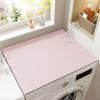 Non-Slip Mat 50x50cm for Washing Machine, Water Absorbent Dustproof Protector Cover Compatible with Washer Dryer Microwave Refrigerator, Rubber Top Appliance Mat(Pink) view 3