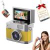 2026 New Mini Digital Camera with 1.47 in Flip LCD Screen, 1080p Retro Mini Ccd Camera with 32/64/128GB Card,Keychain Digital Camera with Lanyard,Record The Beautiful Moments of Life (Yellow,64GB) view 1