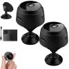 Magnetic Mini Camera, 1080p HD Magnetic Mini Wireless WiFi Cameras, App Remote with Night Vision for Home Indoor Outdoor (2Pcs) view 1
