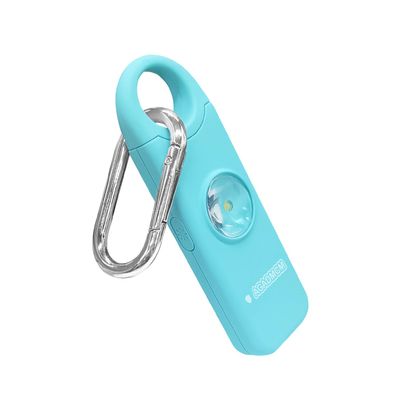 AGADMCM Rechargeable Personal Safety Alarm, 130dB Emergency Siren with LED Flashlight, Portable Keychain for Women, Kids, Elderly, Night Running & Travel (Aqua)