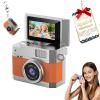 2026 New Mini Digital Camera with 1.47 in Flip LCD Screen, 1080p Retro Mini Ccd Camera with 32/64/128GB Card,Keychain Digital Camera with Lanyard,Record The Beautiful Moments of Life (Orange,No Card) view 1