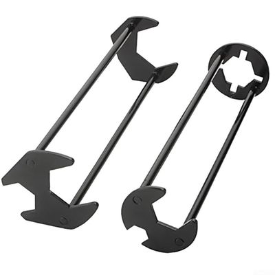 Sink Basin Wrench 2 Pack - Alloy Steel Plumbing Wrench Tool with Four-Jaw Hex Design for Tight Spaces, Adjustable Sink Tap Spanner for Pipe Nuts and Faucet Installation
