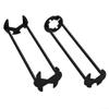 Sink Basin Wrench 2 Pack - Alloy Steel Plumbing Wrench Tool with Four-Jaw Hex Design for Tight Spaces, Adjustable Sink Tap Spanner for Pipe Nuts and Faucet Installation view 2