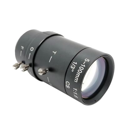 Compatible for CCTV, 5-100mm CS Mount Lens F1.6 with IR Filter for Security(with 650nm IR Filtr)