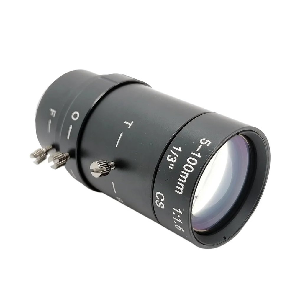 Compatible for CCTV, 5-100mm CS Mount Lens F1.6 with IR Filter for Security(with 650nm IR Filtr)