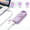 AGADMCM Rechargeable Personal Safety Alarm, 130dB Emergency Siren with LED Flashlight, Portable Keychain for Women, Kids, Elderly, Night Running & Travel (Lavender Purple) view 3