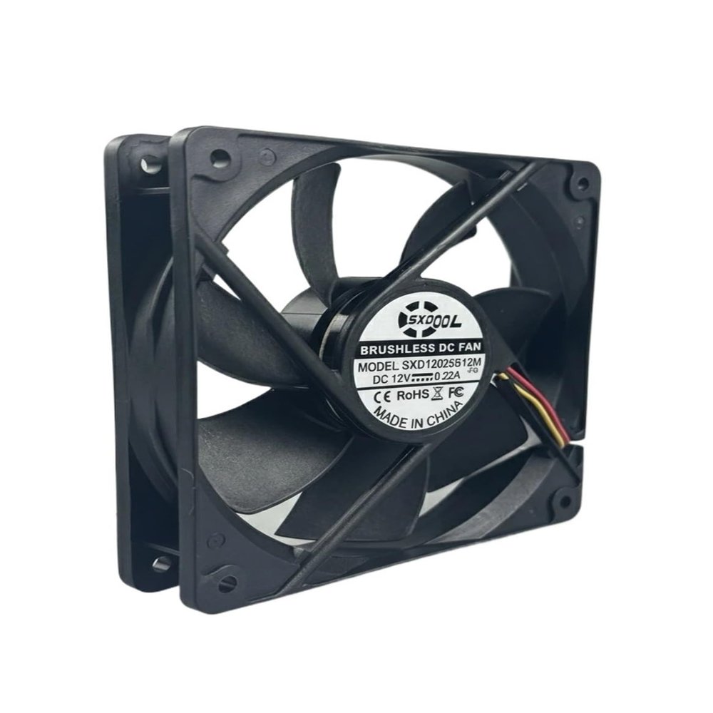 120mm x 25mm DC 12V Cooling Fan Dual Ball Bearing 3Pin FG Signal 2200RPM 87.87CFM Silent High Airflow for PC Server Cabinet Case