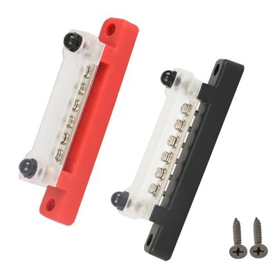 Genuine OEM Replacement Red & Black Bus Bar Power Distribution Terminal Block 6 Way 48V 150A Busbar