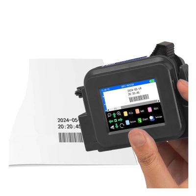 SHIHUANI 12.7mm Portable Mini Inkjet Printer with Fast Dry Ink for Logo Expire Date QR Barcode(with Black Ink*1,UK)