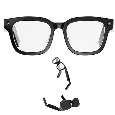 2026 Upgraded AI Smart Glasses with Camera, 800W Camera & 2K Video Recording, AI Object Recognition, with Voice Assistant/Real-Time Translation/Bluetooth Calling (Clear)