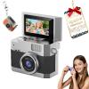 2026 New Mini Digital Camera with 1.47 in Flip LCD Screen, 1080p Retro Mini Ccd Camera with 32/64/128GB Card,Keychain Digital Camera with Lanyard,Record The Beautiful Moments of Life (Black,128GB) view 1