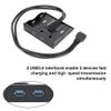 Estink Usb3.0 Floppy Front Panel, Front Panel USB Convert 3.5In Floppy Space to 2 Usb3.0 Ports, Plug and Play Fast Charging High Speed Data Transfer, USB 3.0 Front Panel with 19 Cable, for Pc view 3