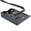 Estink Usb3.0 Floppy Front Panel, Front Panel USB Convert 3.5In Floppy Space to 2 Usb3.0 Ports, Plug and Play Fast Charging High Speed Data Transfer, USB 3.0 Front Panel with 19 Cable, for Pc view 4