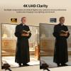 4K NDI PTZ Camera AI Voice Tracking, NDI HX2, 12x Optical Zoom Conference Camera System, Gesture Control, Built-in 4 Mics, Auto Framing, HDMI/LAN/USB, 4K Webcam for Church, Conference, Livestream view 3
