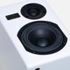 S.M.S.L Bookshelf Speakers Passive Tabebuia Speaker System,Custom Wavecor Drivers,100W Per Channel,56Hz-32kHz Response, Wall-Distance Adjustable with Spikes(Pair) (White) view 3