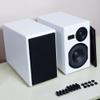S.M.S.L Bookshelf Speakers Passive Tabebuia Speaker System,Custom Wavecor Drivers,100W Per Channel,56Hz-32kHz Response, Wall-Distance Adjustable with Spikes(Pair) (White) view 4
