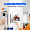 ANJIELO SMART 4 Wire White Video Door Intercom System,7inch WiFi Monitor,Multiple Doorbells and Multiple Camera,Bell System with Door Opener (1 Bell+2 White Monitor) view 2